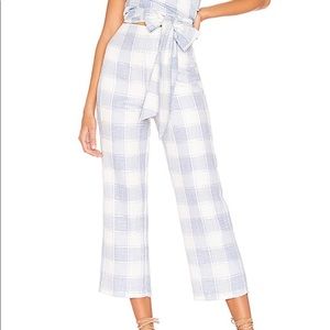 Lovers and friends blue gingham pants